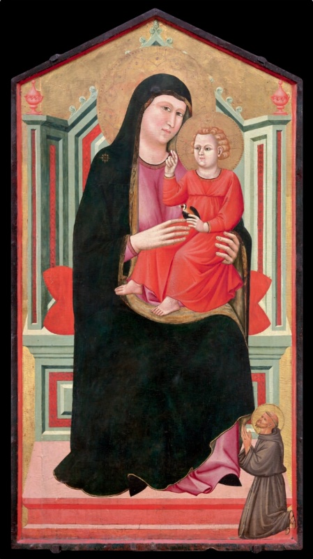 Madonna and Child Enthroned with Saint Francis
